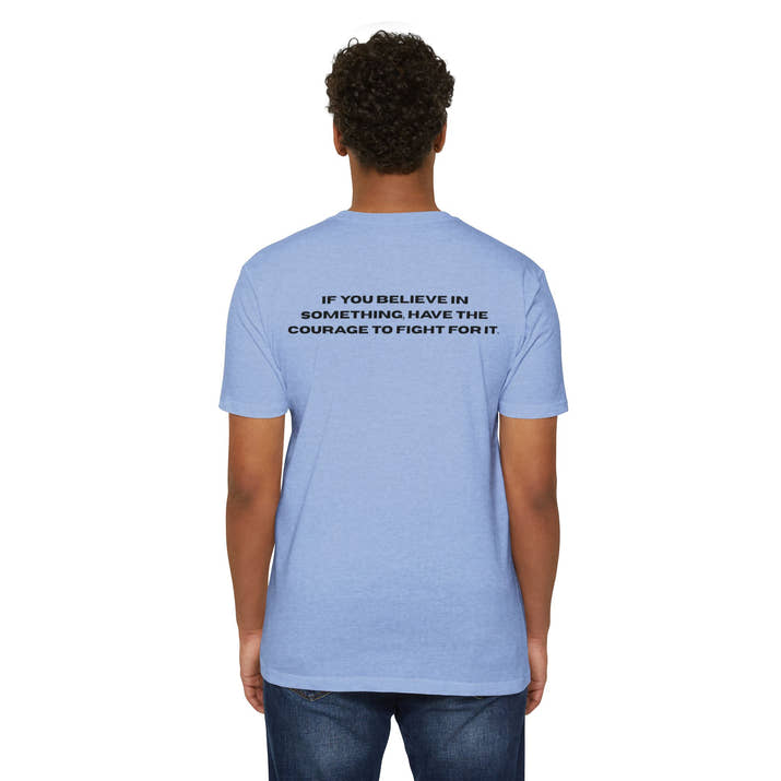 Patriotic Message Tee: Unisex CVC Jersey T-shirt with Inspiring Quote, Perfect for Independence Day, Casual Wear, Statement Top, Gift [...]