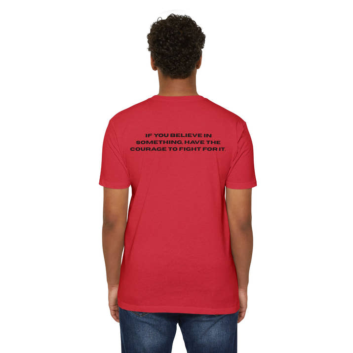Patriotic Message Tee: Unisex CVC Jersey T-shirt with Inspiring Quote, Perfect for Independence Day, Casual Wear, Statement Top, Gift [...]